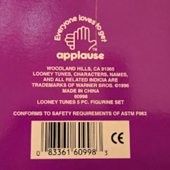 APPLAUSE LOONEY TUNES 5 PIECE FIGURE SET~ PRE-OWNED. 1996 - Picture 2 of 3